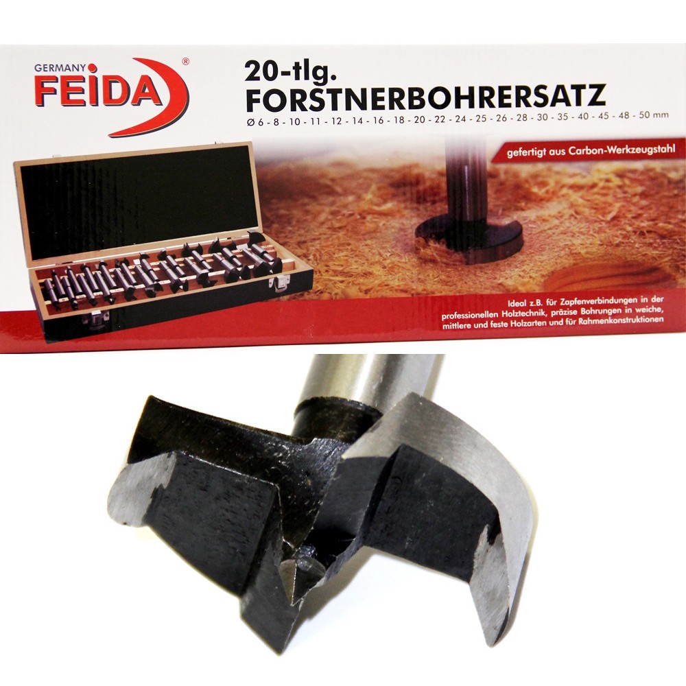 Forstnerbohrer Holzbohrer Astlochbohrer 20 tlg. 6-50 mm